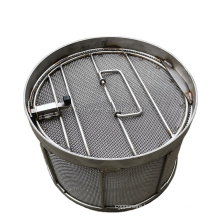 High Recommended Stainless Steel Wire Mesh Round Basket With Lid Customized Welded Basket WE142101